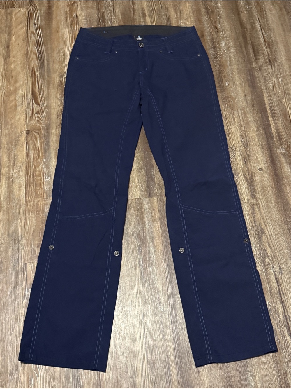 Kuhl Splash Roll Up Pants Women's 4 Hiking Low Rise Outdoor Wear in Navy Blue